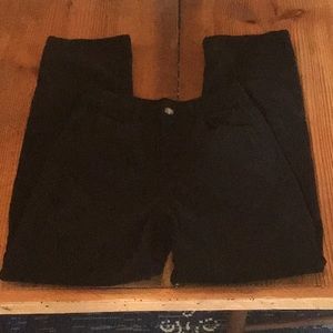 Black xs corduroy straight pants